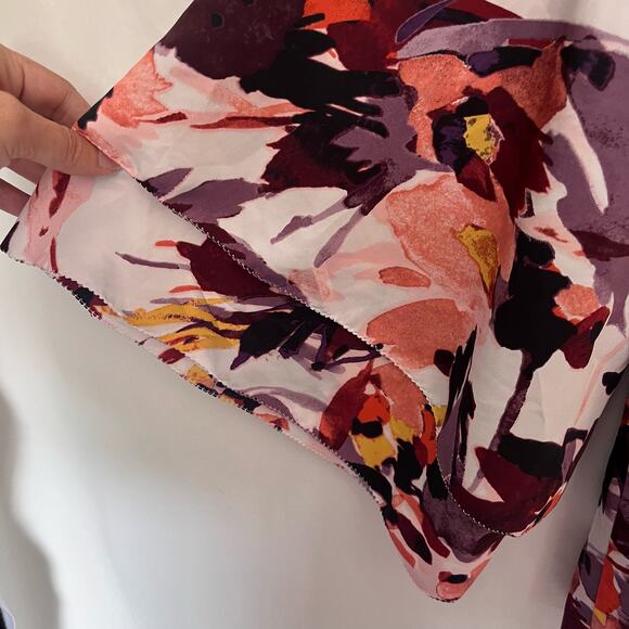 Lane Bryant Artsy Womens Top 22/24 Floral Boho Flowy  Romantic Tier Flare Plus - Picture 9 of 14